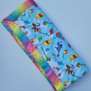 Unique Winnie the Pooh and Friends Rainbow Balloon baby quilt blanket